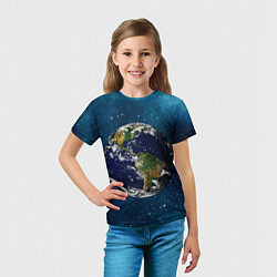 Футболка детская Планета Земля, цвет: 3D-принт — фото 2