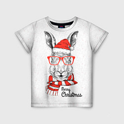 Детская футболка Santa Rabbit Merry Christmas!