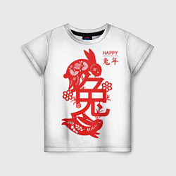 Детская футболка Red rabbits - happy chinese New Year