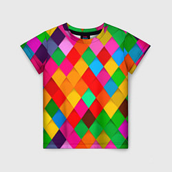 Детская футболка Цветные лоскуты - пэчворк