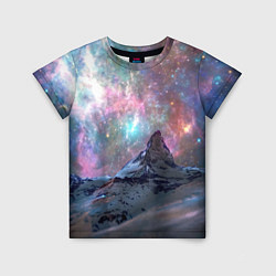 Детская футболка Снежная вершина и бесконечное космическое простран