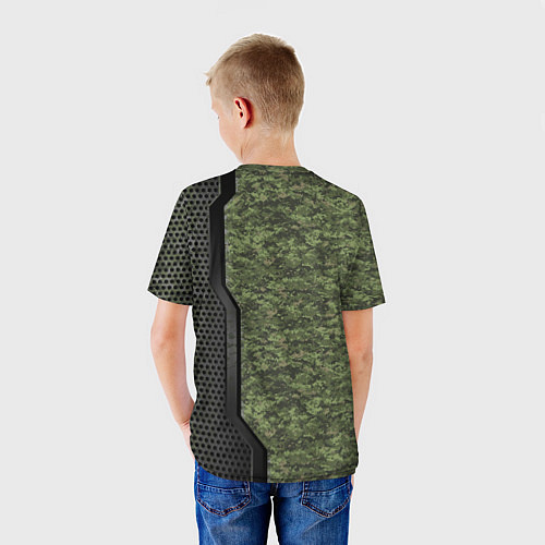 Детская футболка Камуфляж РОССИЯ с железной вставкой / 3D-принт – фото 4