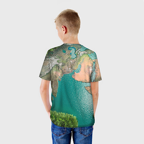 Детская футболка Карта Земли / 3D-принт – фото 4