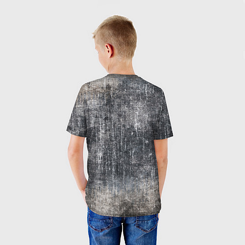 Детская футболка Гантели на гранжевом фоне / 3D-принт – фото 4