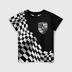 Детская футболка Porsche racing flag