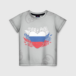 Детская футболка Россия сердце