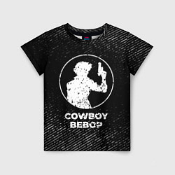Детская футболка Cowboy Bebop с потертостями на темном фоне