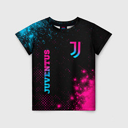 Детская футболка Juventus - neon gradient: надпись, символ