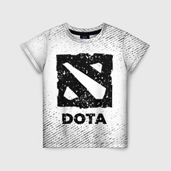 Детская футболка Dota с потертостями на светлом фоне