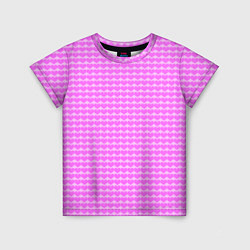 Детская футболка Много сердец розовое