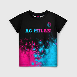 Детская футболка AC Milan - neon gradient: символ сверху