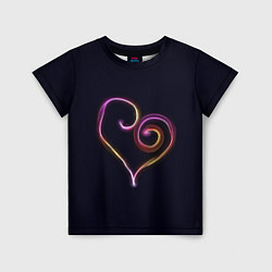 Детская футболка Неоновое сердечко