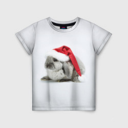 Детская футболка Рождественский кролик - 2023