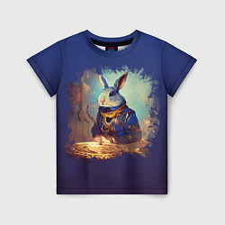 Детская футболка Кролик офицер