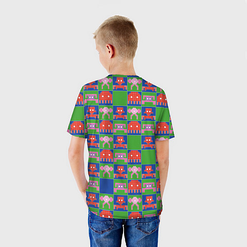 Детская футболка Пиксельный рисунок поп арт / 3D-принт – фото 4