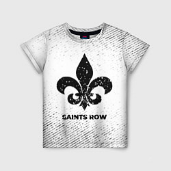 Детская футболка Saints Row с потертостями на светлом фоне