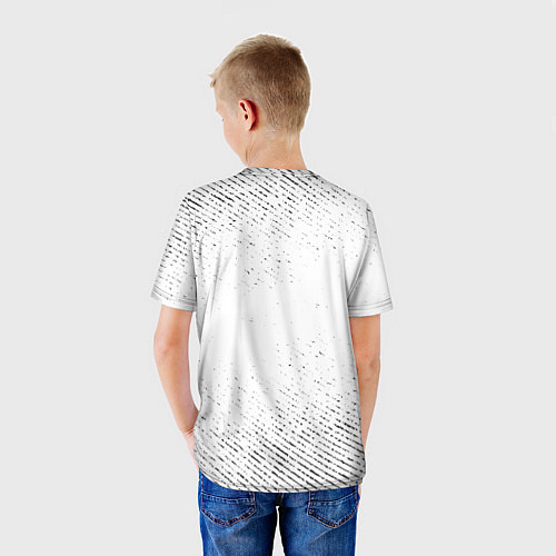 Детская футболка SsangYong с потертостями на светлом фоне / 3D-принт – фото 4