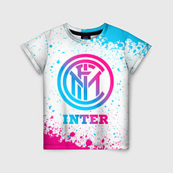 Детская футболка Inter neon gradient style