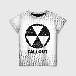 Детская футболка Fallout с потертостями на светлом фоне