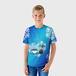 Футболка детская Новогодний coffee, цвет: 3D-принт — фото 2