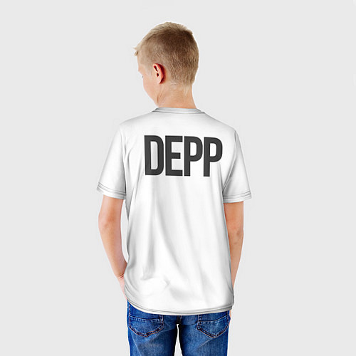 Детская футболка Джонни Депп - рисунок / 3D-принт – фото 4
