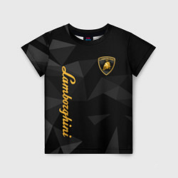 Детская футболка Lamborghini серые треугольники