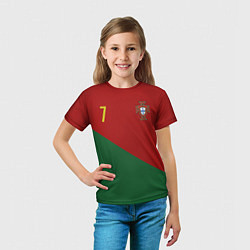 Футболка детская Роналду сборная Португалии, цвет: 3D-принт — фото 2