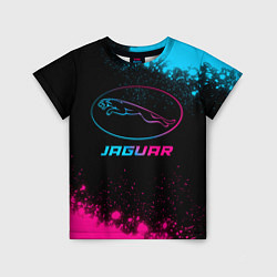 Детская футболка Jaguar - neon gradient