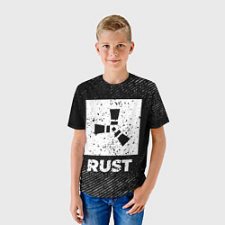 Футболка детская Rust с потертостями на темном фоне, цвет: 3D-принт — фото 2