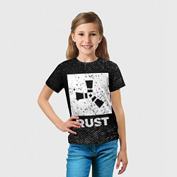 Футболка детская Rust с потертостями на темном фоне, цвет: 3D-принт — фото 2
