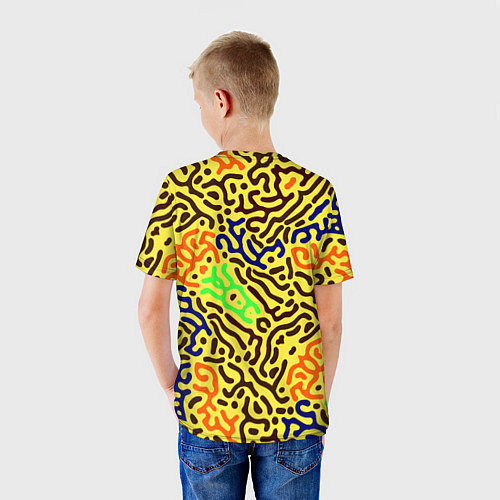 Детская футболка Абстрактные кислотные полосы / 3D-принт – фото 4