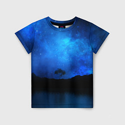 Детская футболка Звездное небо и одинокое дерево