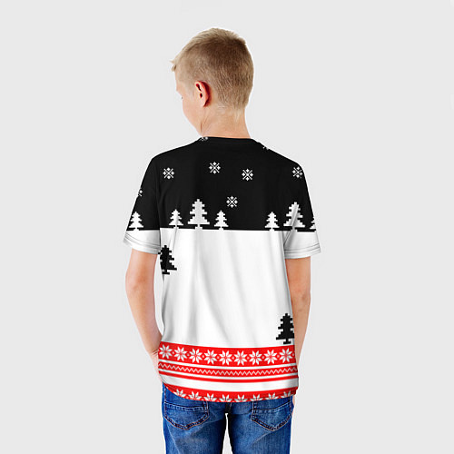 Детская футболка Merry christmas - Санта Клаус / 3D-принт – фото 4