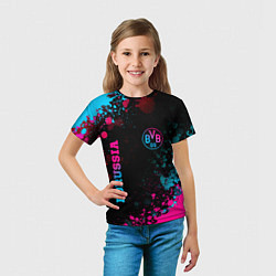 Футболка детская Borussia - neon gradient: надпись, символ, цвет: 3D-принт — фото 2