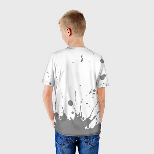 Детская футболка Алексей - в красной рамке на светлом / 3D-принт – фото 4