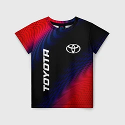 Детская футболка Toyota красный карбон