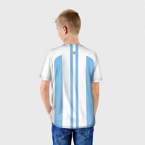 Детская футболка Сборная Аргентины ЧМ 2022 / 3D-принт – фото 4