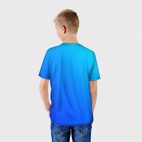 Детская футболка Синий кролик и снежинки / 3D-принт – фото 4