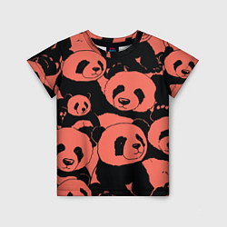 Детская футболка С красными пандами