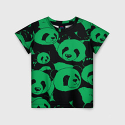 Футболка детская Panda green pattern, цвет: 3D-принт