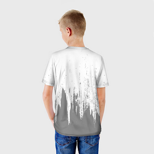 Детская футболка Михаил - в красной рамке на светлом / 3D-принт – фото 4