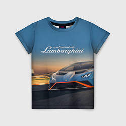 Детская футболка Lamborghini Huracan STO - car racing