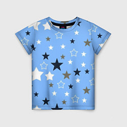 Детская футболка Звёзды на голубом фоне