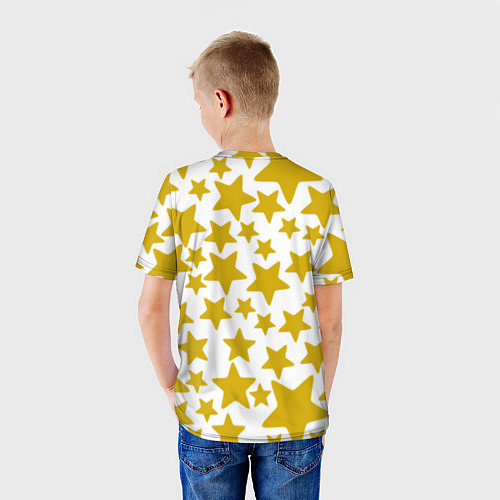 Детская футболка Жёлтые звезды / 3D-принт – фото 4