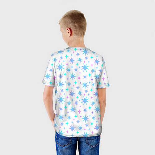 Детская футболка Снежинка в зимнем звездном небе / 3D-принт – фото 4