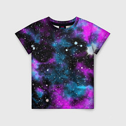 Детская футболка Галактика сиреневая