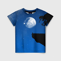 Детская футболка На краю пропасти под луной