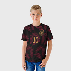 Футболка детская Гнабри Сборная Германии ЧМ 2022 выездная, цвет: 3D-принт — фото 2