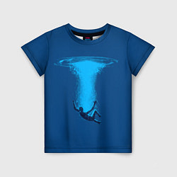 Детская футболка Человек упавший в океан