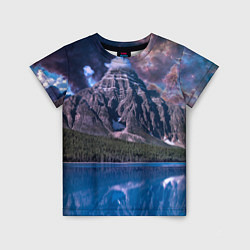 Детская футболка Горы и лес у озера